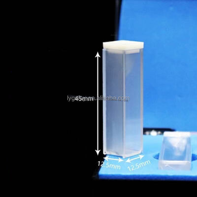 Cuvette colorimetrica in vetro di quarzo resistente alle alte temperature e alla corrosione con capacità di 3,5 ml