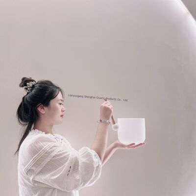 Set di campane tibetane in cristallo personalizzabile da 6-12 pollici con mazzuoli e anelli O gratuiti per la guarigione dei chakra