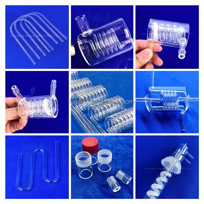 Tubo di quarzo flangiato ad alta purezza 99,99% resistente alla corrosione, tubo di sabbia di quarzo