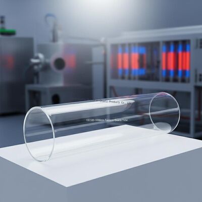 OD personalizzato 100-1000mm SiO2>99,99% di alta purezza tubo di vetro di quarzo per forno a temperatura di lavoro di 1250°C