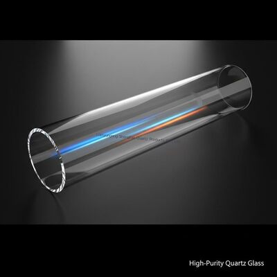 Tubo di forno in vetro di quarzo resistente alla corrosione ad alta temperatura a grande diametro