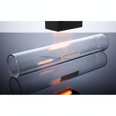 Tubo di vetro di quarzo resistente al calore di grande diametro su misura, di alta purezza SiO2> 99,99%