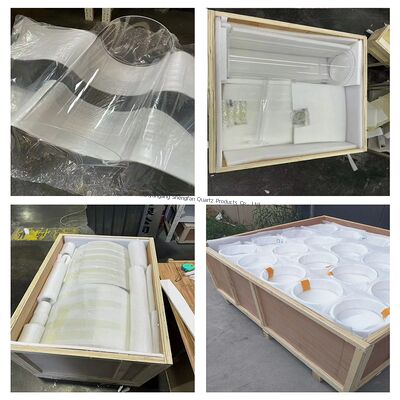 Tubo di vetro al quarzo con buon isolamento elettrico e alta resistenza al calore, con elevata trasmissione luminosa per applicazioni nei semiconduttori