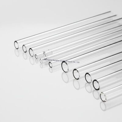 Tubo di vetro al quarzo trasparente termicamente stabile senza bolle d'aria e ad alta trasmissione luminosa
