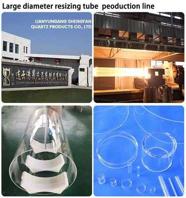 Alta purezza 99,99% tubo di vetro di quarzo con temperatura di lavoro di 1100°C e protezione UV