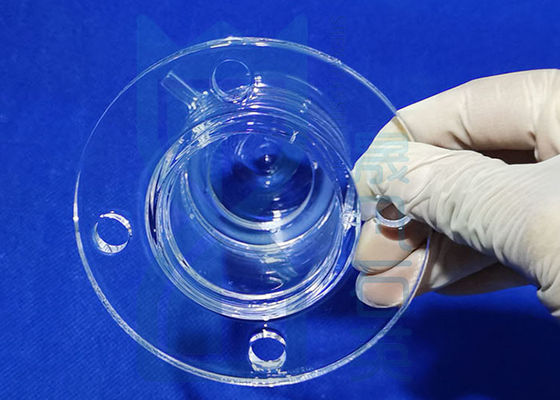 Chiara flangia della metropolitana del quarzo fuso per il laboratorio
