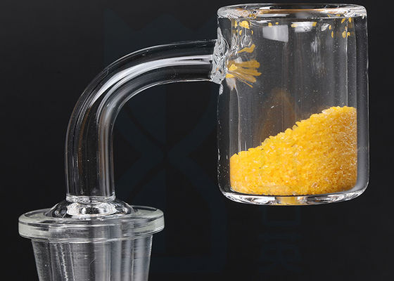 Banger in vetro al quarzo da 45/90 gradi 14 mm maschio 1100 ℃ trasparente