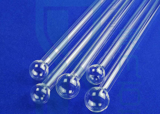 Metropolitana di vetro di quarzo dell'estremità 100mm della sfera del dispositivo di laboratorio