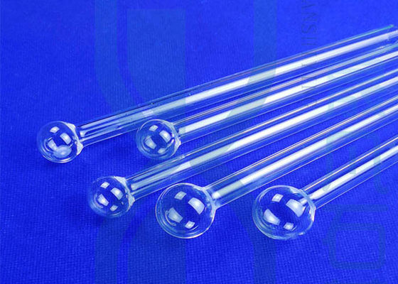 Provetta trasparente del quarzo di 0.5mm con la testa della palla di vetro di quarzo