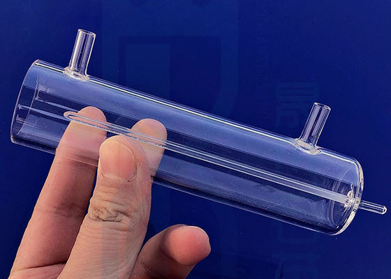 Metropolitana di tempera rivestita a doppia parete di vetro di quarzo della metropolitana di vetro di quarzo SIO2 del laboratorio