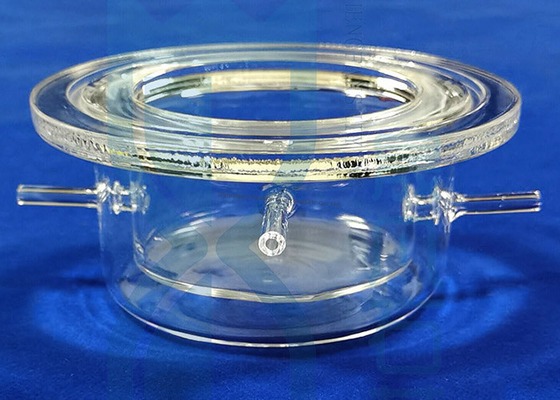 Il carro armato di vetro della reazione del reattore del quarzo ha personalizzato la vetreria per laboratorio di scienza della vetreria per laboratorio di chimica di dimensione