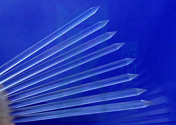Quarzo fuso Rod For Heating dell'estremità di forma di cono chiaro