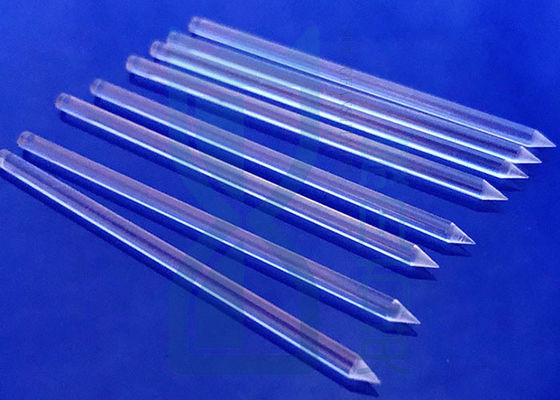 Quarzo fuso Rod For Heating dell'estremità di forma di cono chiaro