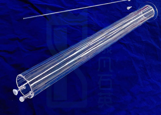 Tubatura del quarzo della fornace con le grandi flange del quarzo e giunti del quarzo