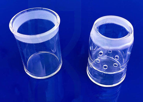 Vetreria per laboratorio di scienza del quarzo 2.2g/Cm3 di elevata purezza con la bocca stridente ed il tappo stridente