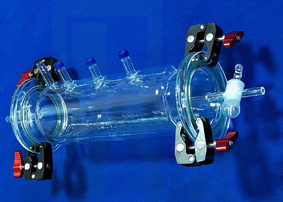 Il gas ha glassato la vetreria per laboratorio di vetro di scienza del reattore del quarzo della valvola