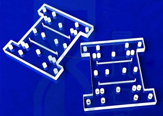 Lastra di vetro al quarzo ad alta temperatura personalizzata per macchina di polimerizzazione con tolleranza di ±0,02 mm e temperatura di esercizio di 1150°C