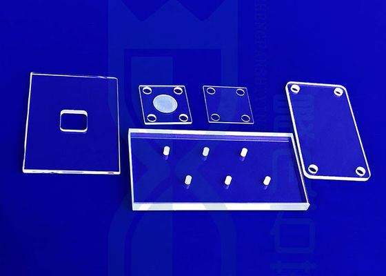 Piastrina trasparente su ordinazione della silice fusa di resistente agli'acidi con i fori di 1mm
