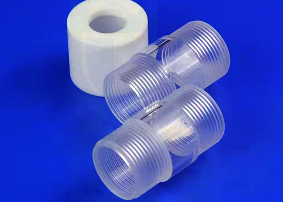 Chiari tubi del quarzo 2.2g/Cm3 del riscaldamento lucidati fuoco con il filetto interno del coperchio della vite di Ptfe