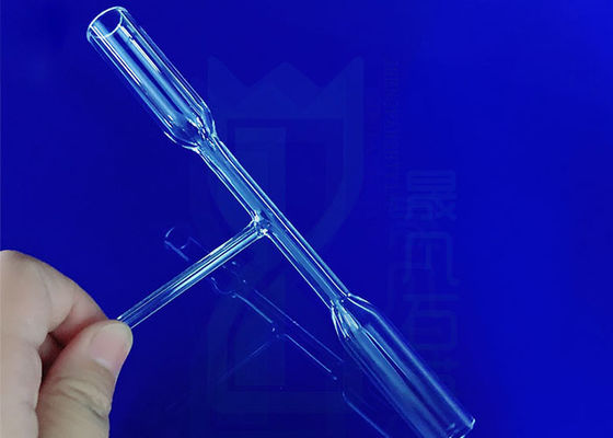 Vetreria per laboratorio doppia chimica fusa di scienza della provetta del quarzo del bruciatore