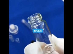 Bottiglia in vetro di quarzo resistente alla corrosione con tappo a vite trasparente