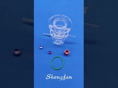 Reattore fotocatalitico a doppio strato personalizzato Strumento di vetro al quarzo trasparente