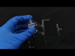 Condensatore Graham in quarzo per vetreria da laboratorio di scienza del silicio fuso, 99,9% di contenuto di SiO2, anticorrosione