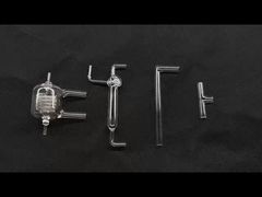 Condensatore Graham in quarzo per vetreria da laboratorio di scienza del silicio fuso, 99,9% di contenuto di SiO2, anticorrosione