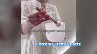 Strumenti di guarigione del suono per campane tibetane in cristallo di quarzo trasparente al 99,99%.