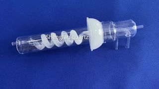 Tubo a spirale resistente alle alte temperature personalizzato in fabbrica con tubo in vetro al quarzo ad alta purezza al 99,99%.