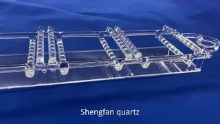 Barche al quarzo a semiconduttore con supporto per wafer per barche al quarzo trasparente resistente agli acidi di alta precisione